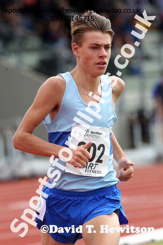 Mens under-17s 1500 metres, Northern Under-13s, U-15s and 17s Championships. Photo: David T. Hewitson/Sports for All Pics